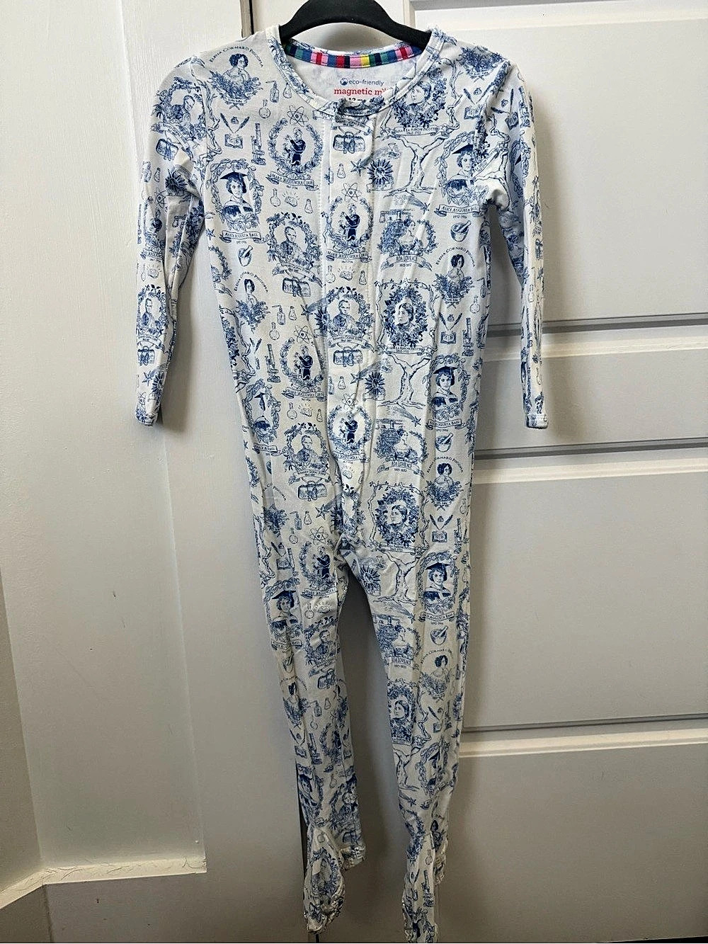 magnetic me Women of Science Modal Magnetic Footie, White & Blue, 9-12 Months
